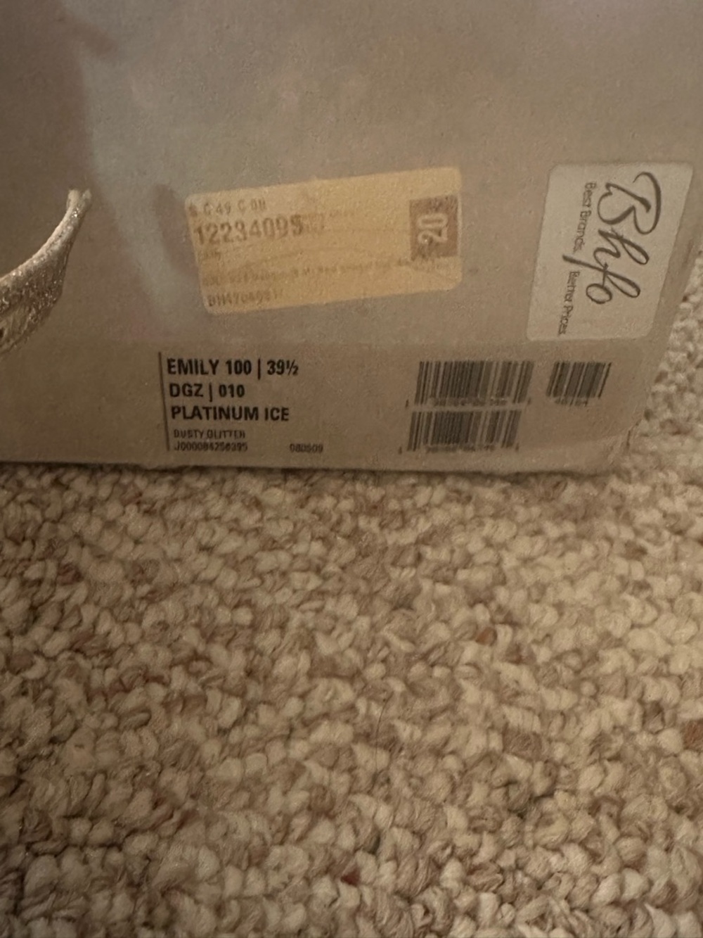 Jimmy Choo Champagne Gold Glitter Ankle-Strap Heels - Picture 4 of 5